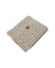 Pletená deka s kožušinovou podšívkou 80 x 100 cm, LIGHT BROWN Pletená deka s kožušinovou podšívkou 80 x 100 cm, LIGHT BROWN