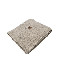 Вязаное одеяло с меховой подкладкой, 80 x 100 см, LIGHT BROWN Вязаное одеяло с меховой подкладкой, 80 x 100 см, LIGHT BROWN