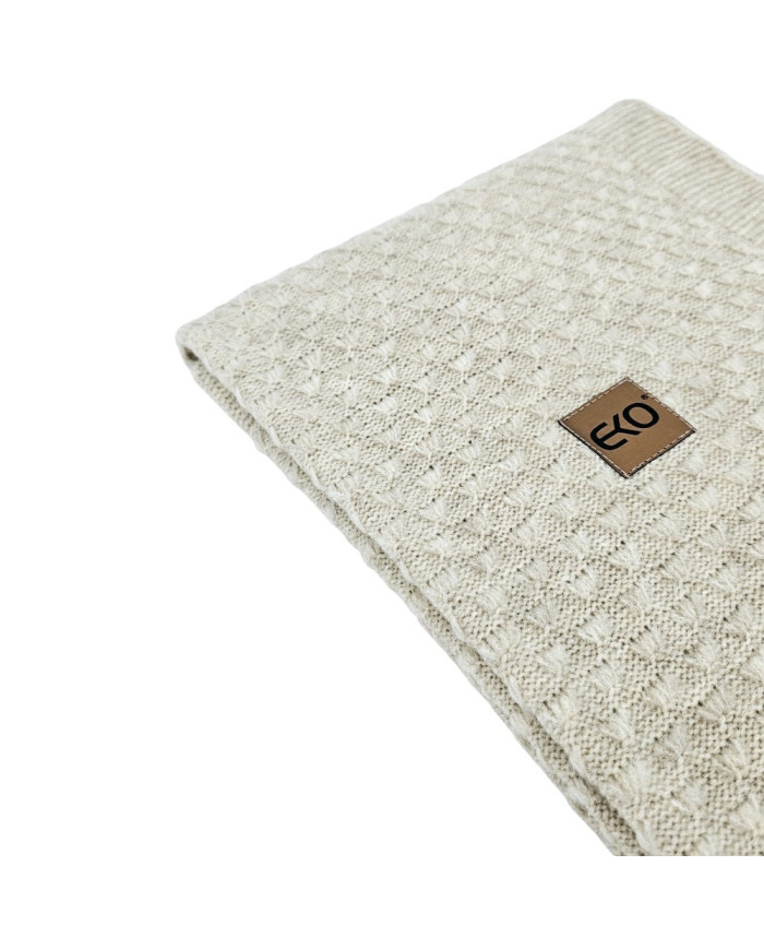 Knitted Blanket 80x100 cm BEIGE Knitted Blanket 80x100 cm BEIGE