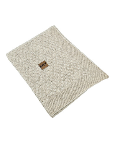 Couverture tricotée 80 x 100 cm BEIGE