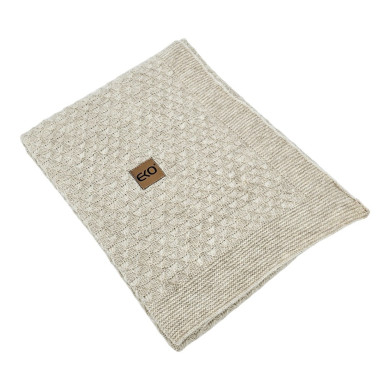 Knitted Blanket 80x100 cm BEIGE Knitted Blanket 80x100 cm BEIGE