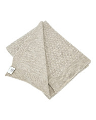 Couverture tricotée 80 x 100 cm BEIGE Couverture tricotée 80 x 100 cm BEIGE