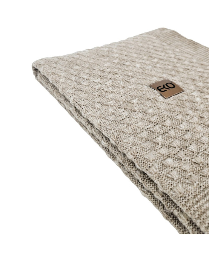 Knitted Blanket 80x100 cm LIGHT BROWN Knitted Blanket 80x100 cm LIGHT BROWN