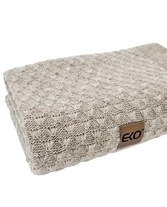 Knitted Blanket 80x100 cm LIGHT BROWN Knitted Blanket 80x100 cm LIGHT BROWN