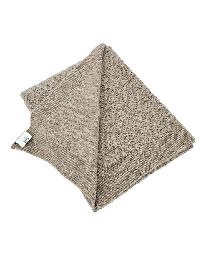 Knitted Blanket 80x100 cm LIGHT BROWN Knitted Blanket 80x100 cm LIGHT BROWN