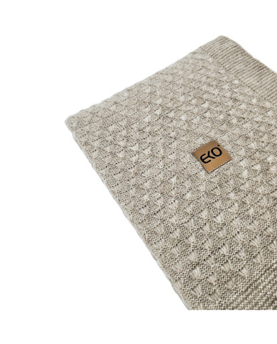 Couverture tricotée 80 x 100 cm LIGHT BROWN