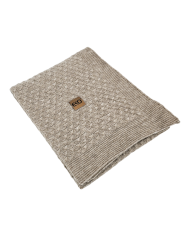 Knitted Blanket 80x100 cm LIGHT BROWN Knitted Blanket 80x100 cm LIGHT BROWN
