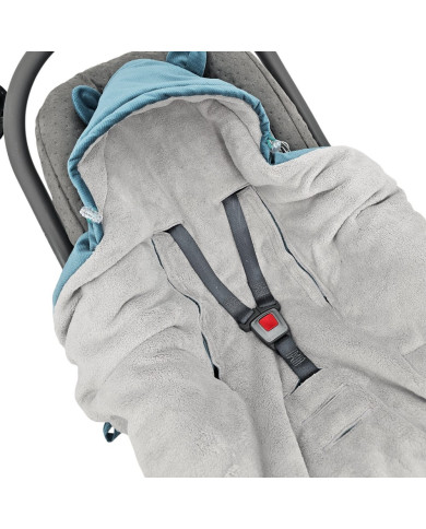 Sleeping bag for car seat VELVET 3- and 5-point belts GREEN SEA Sleeping bag for car seat VELVET 3- and 5-point belts GREEN SEA
