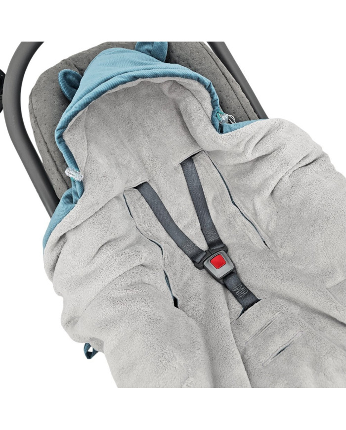 Śpiworek do fotelika VELVET pasy 3 i 5-punktowe MORSKI