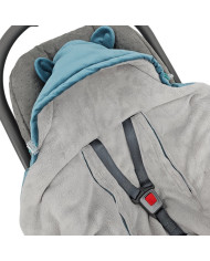 Śpiworek do fotelika VELVET pasy 3 i 5-punktowe MORSKI