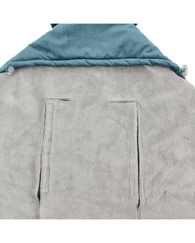 Sleeping bag for car seat VELVET 3- and 5-point belts GREEN SEA Sleeping bag for car seat VELVET 3- and 5-point belts GREEN SEA