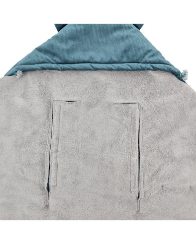 Sleeping bag for car seat VELVET 3- and 5-point belts GREEN SEA Sleeping bag for car seat VELVET 3- and 5-point belts GREEN SEA