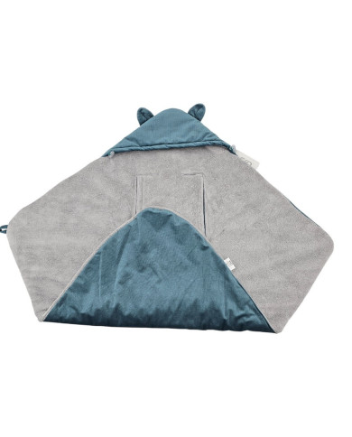 Sleeping bag for car seat VELVET 3- and 5-point belts GREEN SEA Sleeping bag for car seat VELVET 3- and 5-point belts GREEN SEA