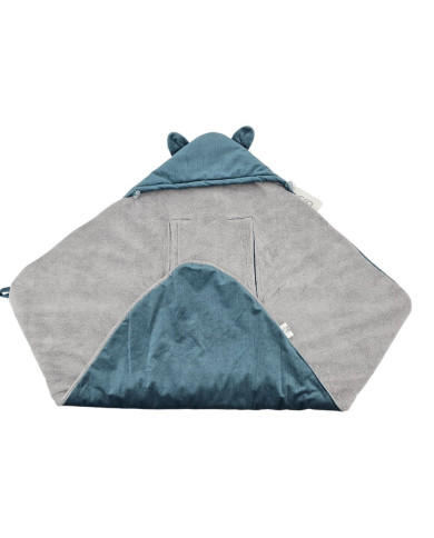 Sleeping bag for car seat VELVET 3- and 5-point belts GREEN SEA Sleeping bag for car seat VELVET 3- and 5-point belts GREEN SEA