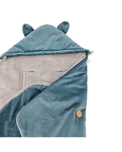 Śpiworek do fotelika VELVET pasy 3 i 5-punktowe MORSKI Śpiworek do fotelika VELVET pasy 3 i 5-punktowe MORSKI