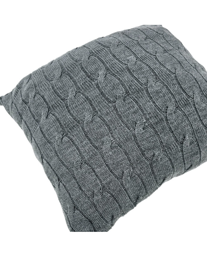 Knitted Pillowcase 45x45 cm - VERONA ANTRACYT
