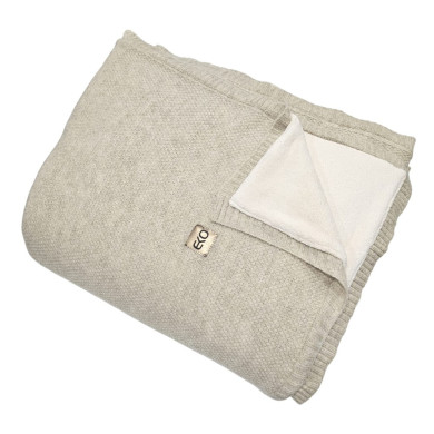 Pletena deka s podstavom od umjetnog krzna 150x200 cm – MILANO DUO LATTE