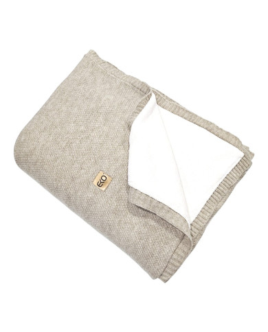 Couverture tricotée avec doublure en fausse fourrure 150 x 200 cm – MILANO DUO TAUPE Couverture tricotée avec doublure en fausse fourrure 150 x 200 cm – MILANO DUO TAUPE