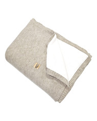 Couverture tricotée avec doublure en fausse fourrure 150 x 200 cm – MILANO DUO TAUPE Couverture tricotée avec doublure en fausse fourrure 150 x 200 cm – MILANO DUO TAUPE