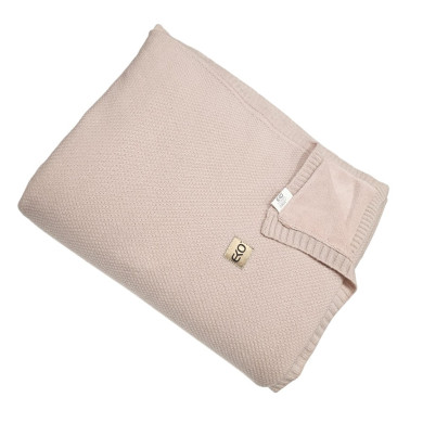 Knitted Blanket with Faux Fur Lining 150x200 cm – MILANO DUO ROSE PINK