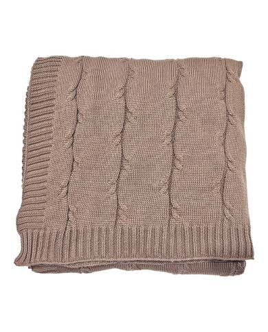 Cotton and Cashmere Knitted Blanket 150x200 cm  ROMA CHOCOLATE Cotton and Cashmere Knitted Blanket 150x200 cm  ROMA CHOCOLATE
