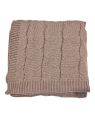 Cotton and Cashmere Knitted Blanket 150x200 cm  ROMA CHOCOLATE Cotton and Cashmere Knitted Blanket 150x200 cm  ROMA CHOCOLATE