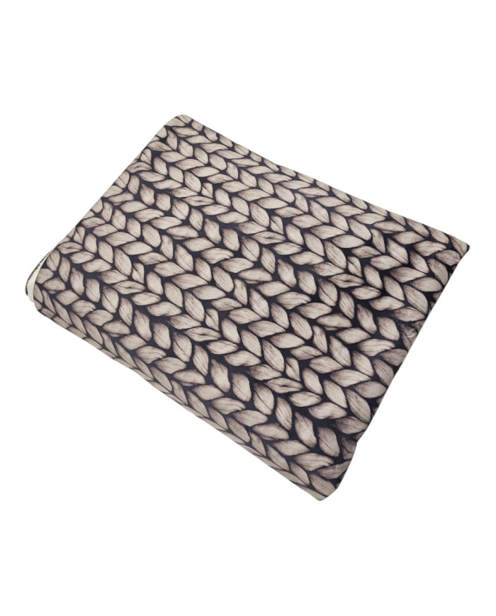 Плед с принтом KNITT 160x200 см, BROWN Плед с принтом KNITT 160x200 см, BROWN