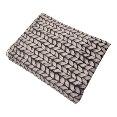 Prekrivač s uzorkom 160x200 cm KNITT BROWN