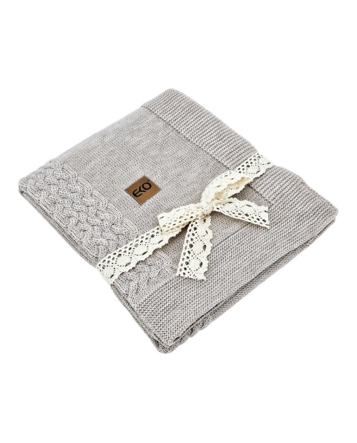 Pletena dekica od merino vune 80x100 cm - SAND