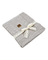 Pletena dekica od merino vune 80x100 cm - SAND