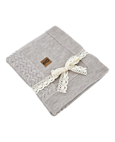Merino Wool Knitted Blanket 80x100 cm - SAND