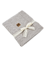 Pletena dekica od merino vune 80x100 cm - SAND