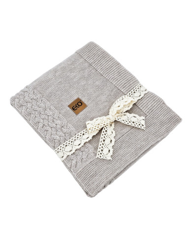 Merino Wool Knitted Blanket 80x100 cm - SAND