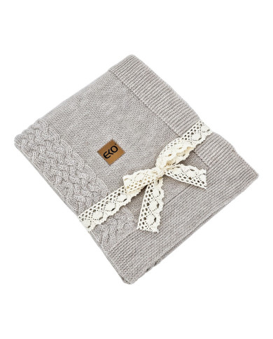 Merino Wool Knitted Blanket 80x100 cm - SAND