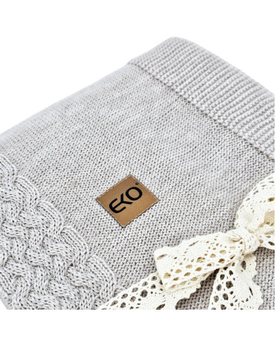 Merinowoll-Strickdecke 80 x 100 cm – Sand