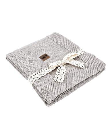 Merino Wool Knitted Blanket 80x100 cm - SAND