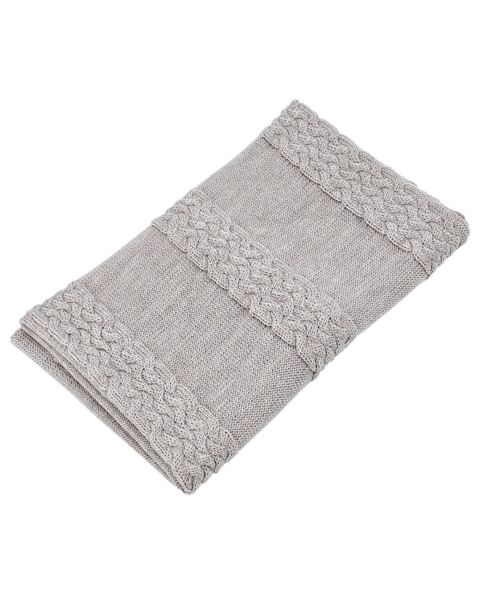 Pletená deka z merino vlny 80x100 cm - SAND