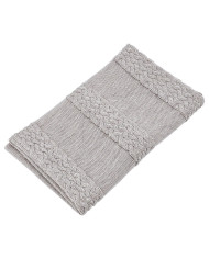 Kocyk dzianinowy z wełny MERINO SAND