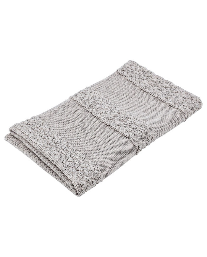 Pletena dekica od merino vune 80x100 cm - SAND