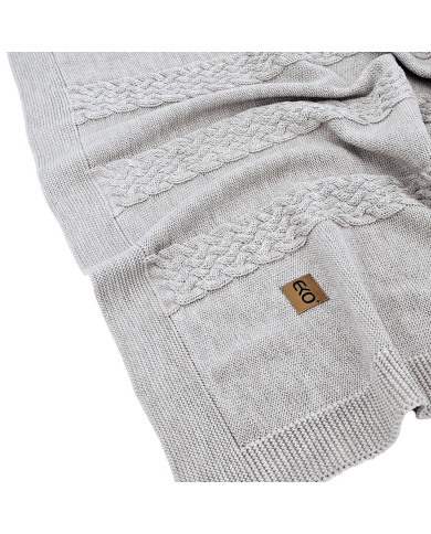 Merino Wool Knitted Blanket 80x100 cm - SAND