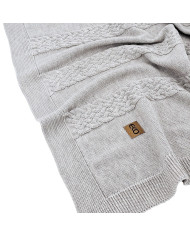 Вязаное одеяло из мериносовой шерсти 80x100 см — SAND