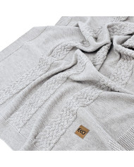 Pletena dekica od merino vune 80x100 cm - SAND