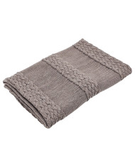 Merinowoll-Strickdecke 80 x 100 cm –  TAUPE