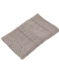 Kocyk dzianinowy z wełny MERINO NUDE