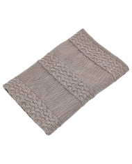 Merino Wool Knitted Blanket 80x100 cm -  NUDE