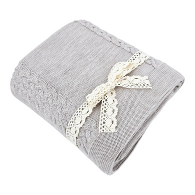 MERINO wool knitted blanket 150x200 cm – FLORENCE SAND