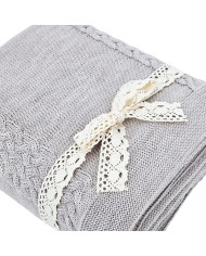 MERINO wool knitted blanket 150x200 cm – FLORENCE SAND