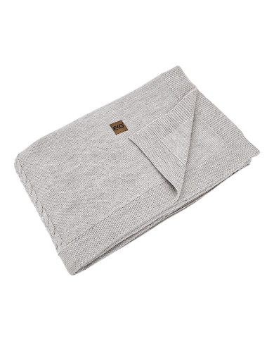 Вязаное одеяло из мериноса 150x200 см – FLORENCE SAND