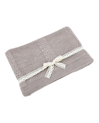 MERINO wool knitted blanket 150x200 cm – FLORENCE NUDE