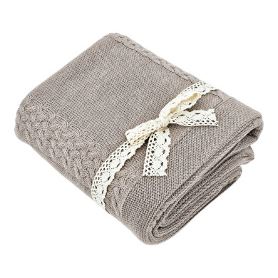 MERINO pletena deka 150x200 cm – FLORENCE NUDE